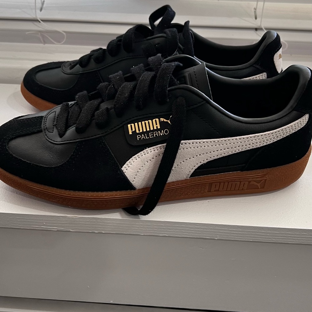 Puma Palermo Black and White Sneakers
